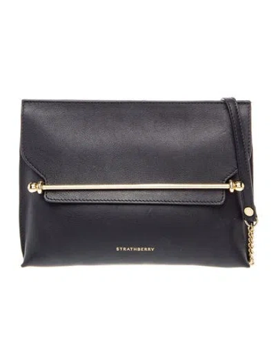 Pre-owned Strathberry Leather Crossbody Bag In Black