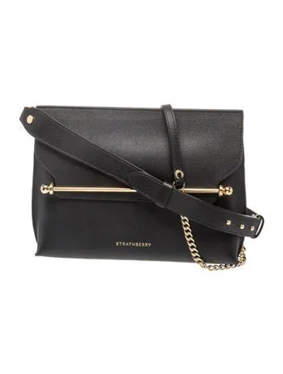 Pre-owned Strathberry Leather Crossbody Bag In Black