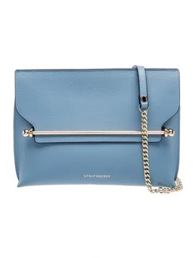Pre-owned Strathberry Leather Crossbody Bag In Blue