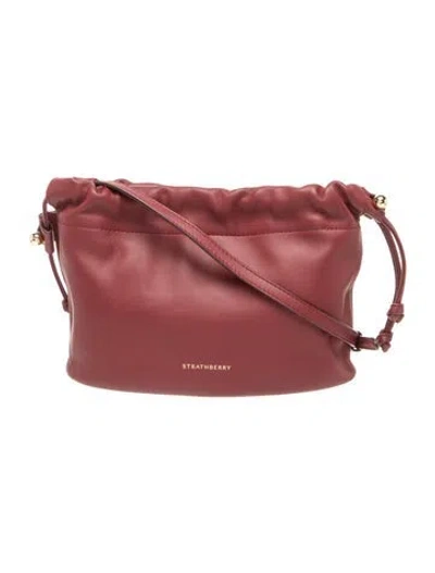 Pre-owned Strathberry Leather Crossbody Bag In Burgundy