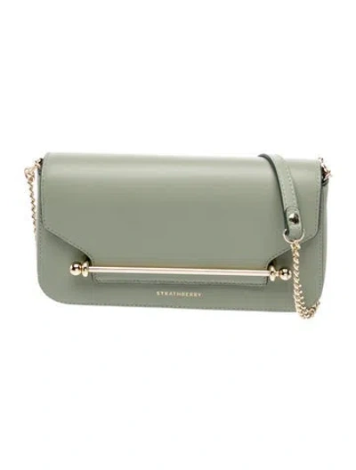 Pre-owned Strathberry Leather Crossbody Bag In Green