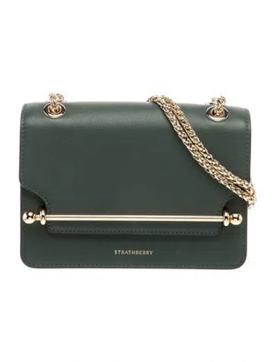 Pre-owned Strathberry Leather Crossbody Bag In Green
