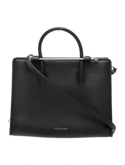 Pre-owned Strathberry Leather Crossbody Bag Mini In Black