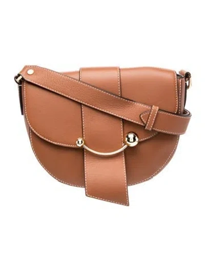 Pre-owned Strathberry Leather Crossbody Bag In Neutral