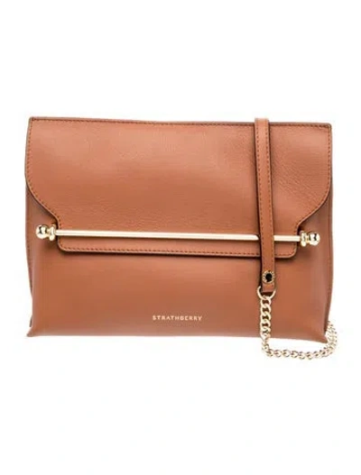 Pre-owned Strathberry Leather Crossbody Bag In Neutral