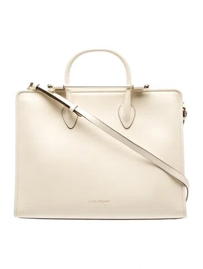 Pre-owned Strathberry Leather Crossbody Bag In Neutral
