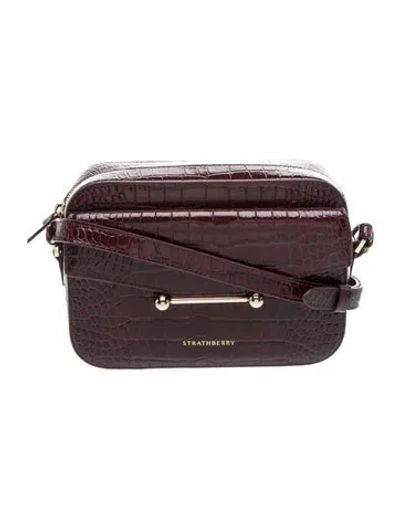 Pre-owned Strathberry Leather Crossbody Bag In Purple