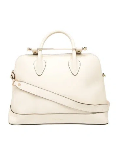 Pre-owned Strathberry Leather Dome In Neutrals