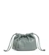 Strathberry Leather Drawstring Charlotte Clutch Bag In Blue