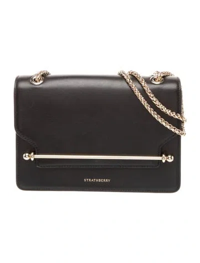 Pre-owned Strathberry Leather East/west Mini In Blue