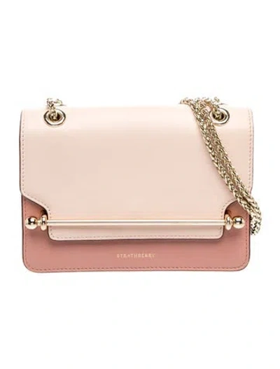 Pre-owned Strathberry Leather East/west In Neutral