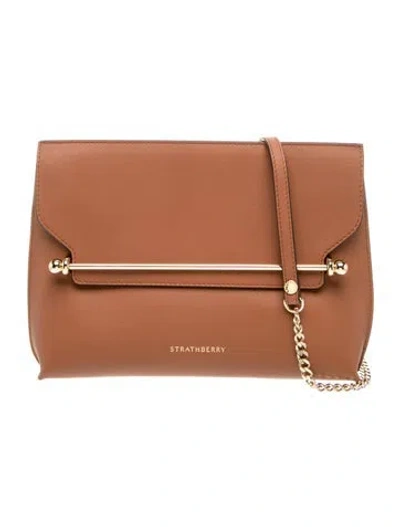 Pre-owned Strathberry Leather East/west Stylist In Brown