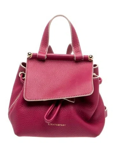 Pre-owned Strathberry Leather Edge Mini In Pink