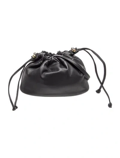 Pre-owned Strathberry Leather Evening Bag In Black