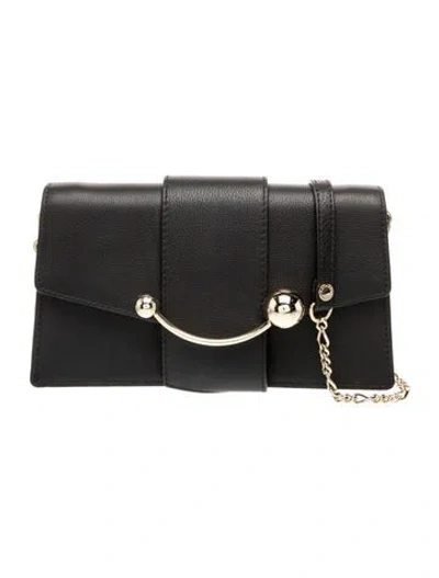 Pre-owned Strathberry Leather Evening Bag In Black