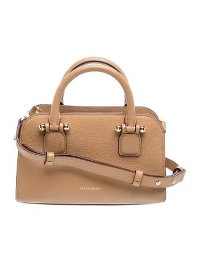 Pre-owned Strathberry Leather Georgia Mini In Neutral