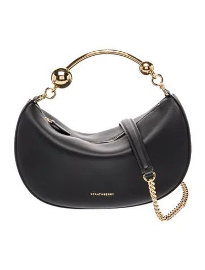 Pre-owned Strathberry Leather Hobo In Black