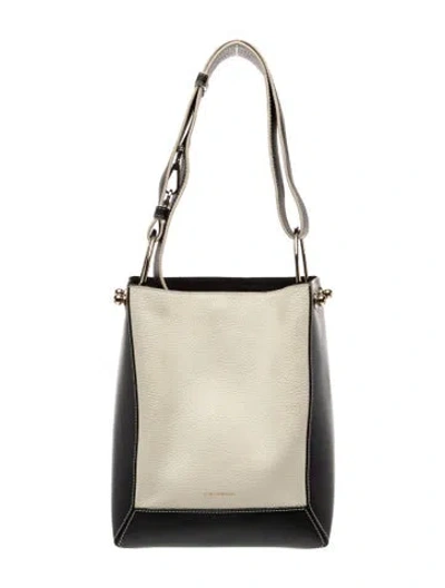 Pre-owned Strathberry Leather Lana Bucket In Blac/neutrals