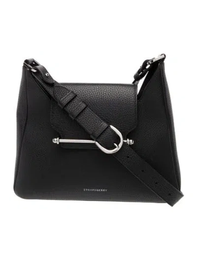 Pre-owned Strathberry Leather Messenger Bag In Black