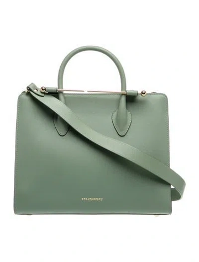 Pre-owned Strathberry Leather Midi W/ Tags In Green