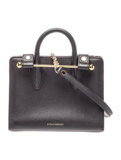 Pre-owned Strathberry Leather Mini Tote In Black