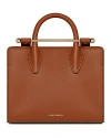 Strathberry Leather Mini Tote In Chestnut