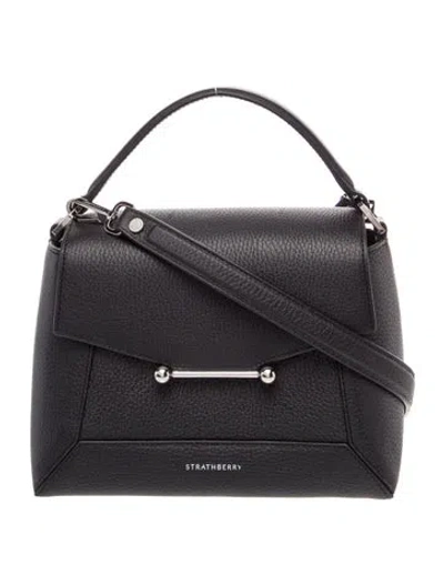 Pre-owned Strathberry Leather Mosaic 2025 In Black