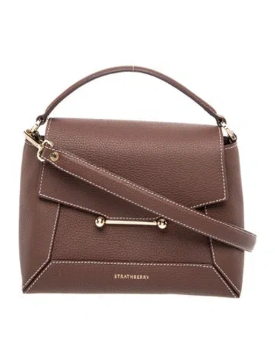 Pre-owned Strathberry Leather Mosaic Bag In Brown