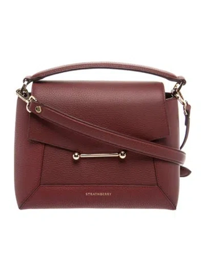 Pre-owned Strathberry Leather Mosaic In Burgundy