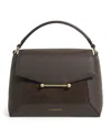 Strathberry Leather Mosaic Top-handle Bag In Brown