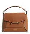 Strathberry Leather Mosaic Top-handle Bag In Brown