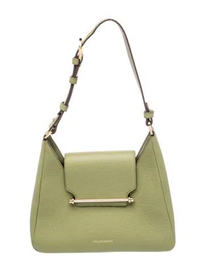 Pre-owned Strathberry Leather Multrees Leather Hobo Bag In Green