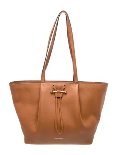 Pre-owned Strathberry Leather Osette Zip In Brown