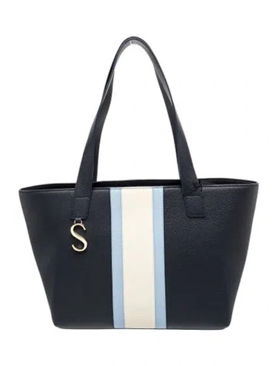 Pre-owned Strathberry Leather S Cabas In Blue