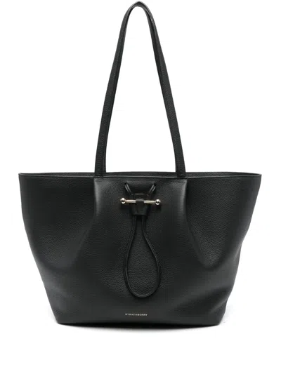 Strathberry Leather Shoulder Bag In Black