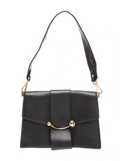 Pre-owned Strathberry Leather Shoulder Bag In Black