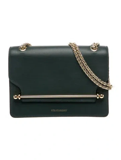 Pre-owned Strathberry Leather Shoulder Bag In Green