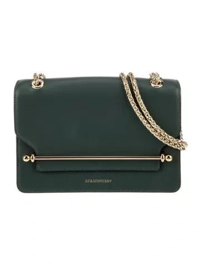 Pre-owned Strathberry Leather Shoulder Bag In Green