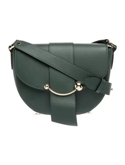 Pre-owned Strathberry Leather Shoulder Bag In Green