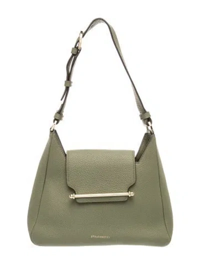 Pre-owned Strathberry Leather Shoulder Bag In Green