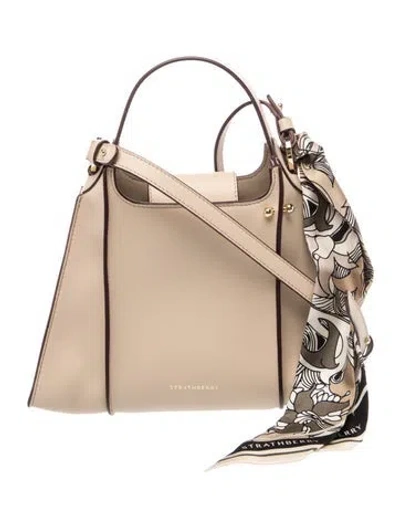 Pre-owned Strathberry Leather Shoulder Bag In Neutrals