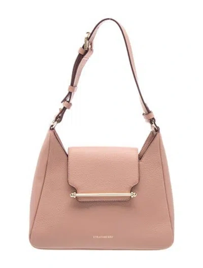 Pre-owned Strathberry Leather Shoulder Bag In Pink