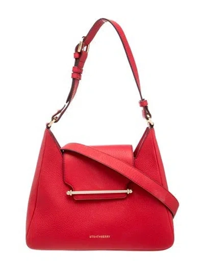 Pre-owned Strathberry Leather Shoulder Bag In Red