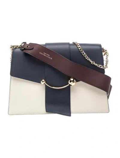 Pre-owned Strathberry Leather Top Handle Bag In Blue