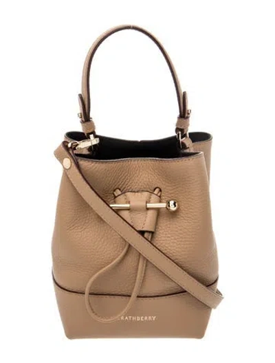 Pre-owned Strathberry Leather Top Handle Bag In Brown