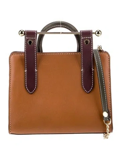 Pre-owned Strathberry Leather Top Handle Bag In Brown