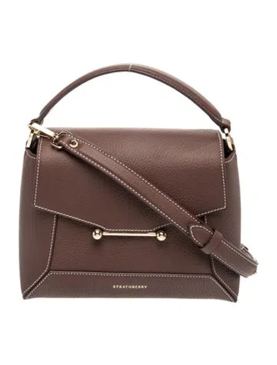 Pre-owned Strathberry Leather Top Handle Bag In Brown