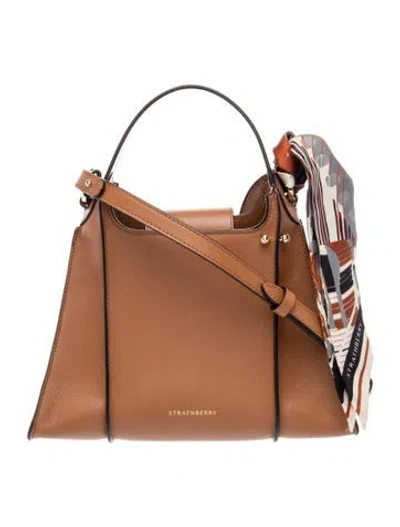 Pre-owned Strathberry Leather Top Handle Bag In Brown