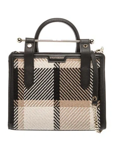 Pre-owned Strathberry Leather Top Handle Bag In Neutral