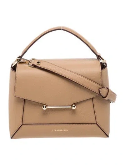 Pre-owned Strathberry Leather Top Handle Bag In Neutral